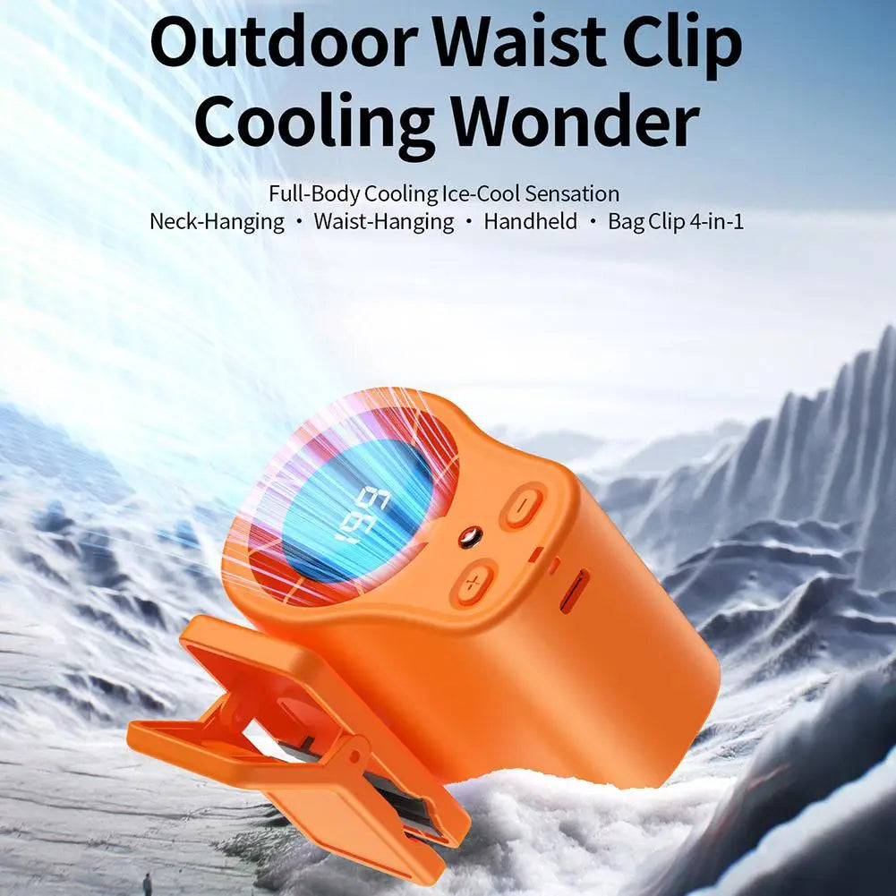 2026 Portable Cooling Car Fan USB Rechargeable Clip on Portable Desk Fans with LED Display 360 Rotation Quiet for Car Camping