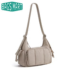 BAGSMART Nylon Material Shoulder Bag High Capacity Crossbody Messenger Bag Leisure Versatile School Shoulder Bag