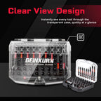 Geinxurn 83PCS Impact Magnetic Driver Bit Set, S2 Steel Bits (PH/Slotted/Torx/Hex/SQ), Socket Adapter & Black Storage Case