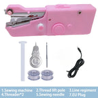 Portable Manual Sewing Machine Handheld Rope-free Electric Quick Build DIY Apparel Supplies Arts Crafts Home Garden Embroidery
