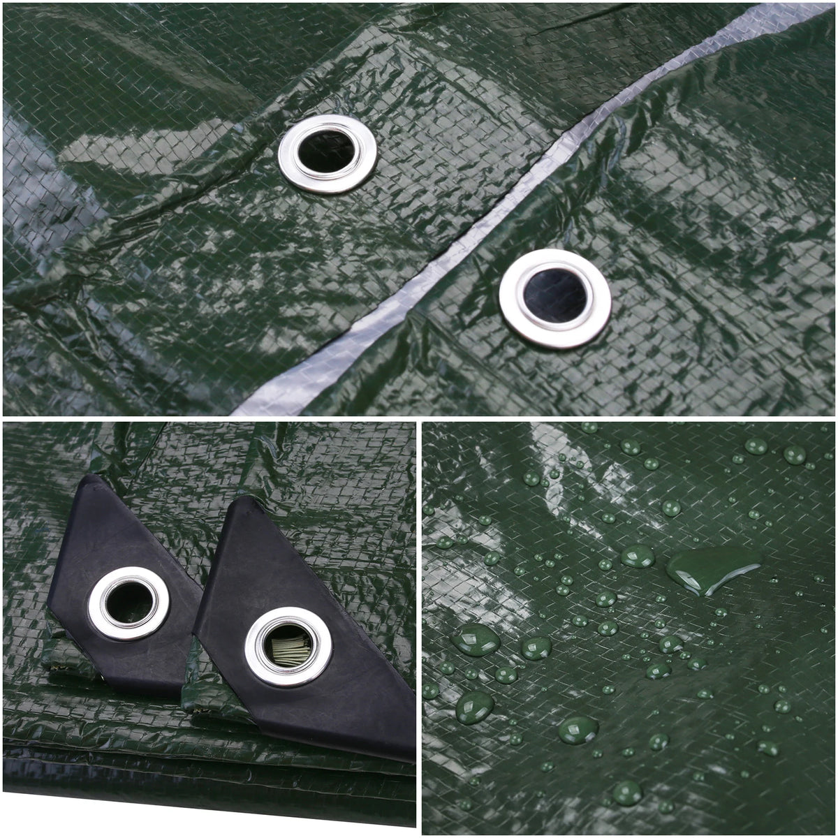 Large Tarpaulin Waterproof Heavy Duty 5x4m/3x2m Tarp Rain Cover Reinforced Multipurpose Outdoor Garden Backyard Awning Canopy