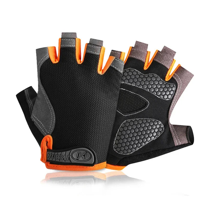 Half Finger Cycling Gloves Men Women Anti Slip Shock Breathable Summer Bicycle Gloves Fingerless Sports Gym Training Bike Gloves