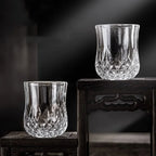6pcs Diamond Shaped Whiskey Shot Glasses, Vintage Relief Mini Cups 50ml