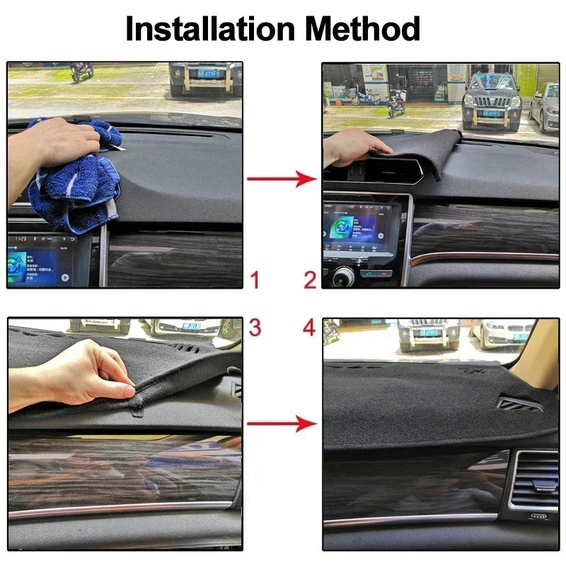 Car Auto Inner Dashboard Cover for Toyota Vitz 2018 - 2020 Center Console Protector Carpet Dashmat Sun-shade Accessories