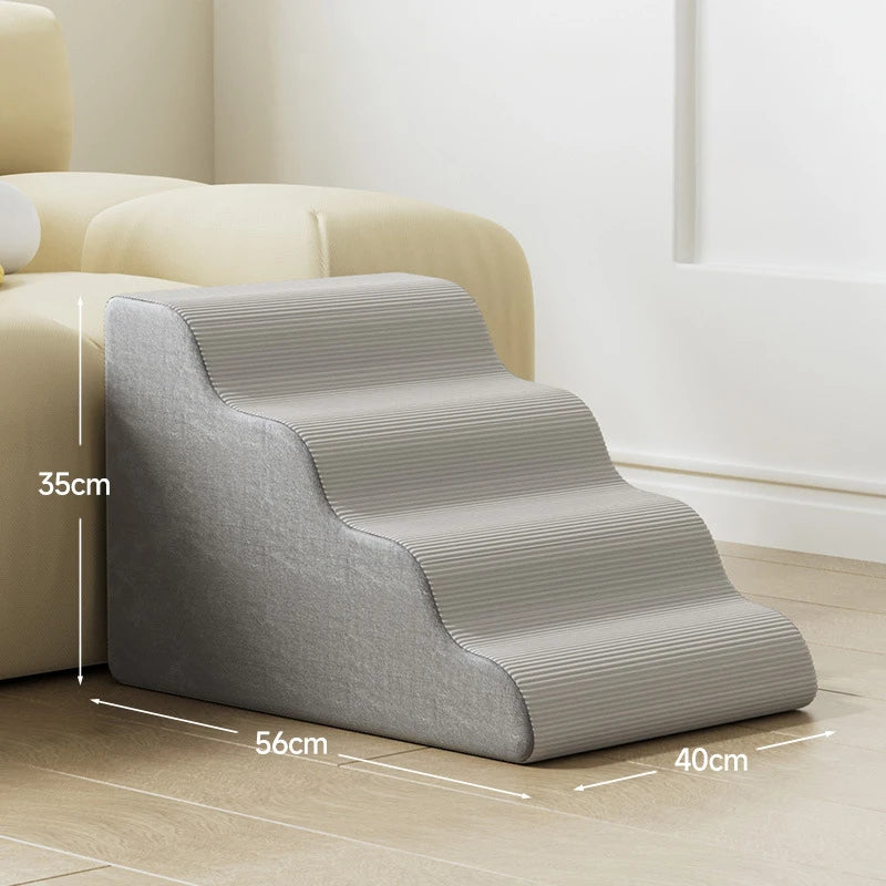 3/4/5 Step Dog Cat Ramp Ladder Pet Stair Memory Foam Sponge Dogs Sofa Removable Washable Training Pet Ramp Stairs Pet Supplies