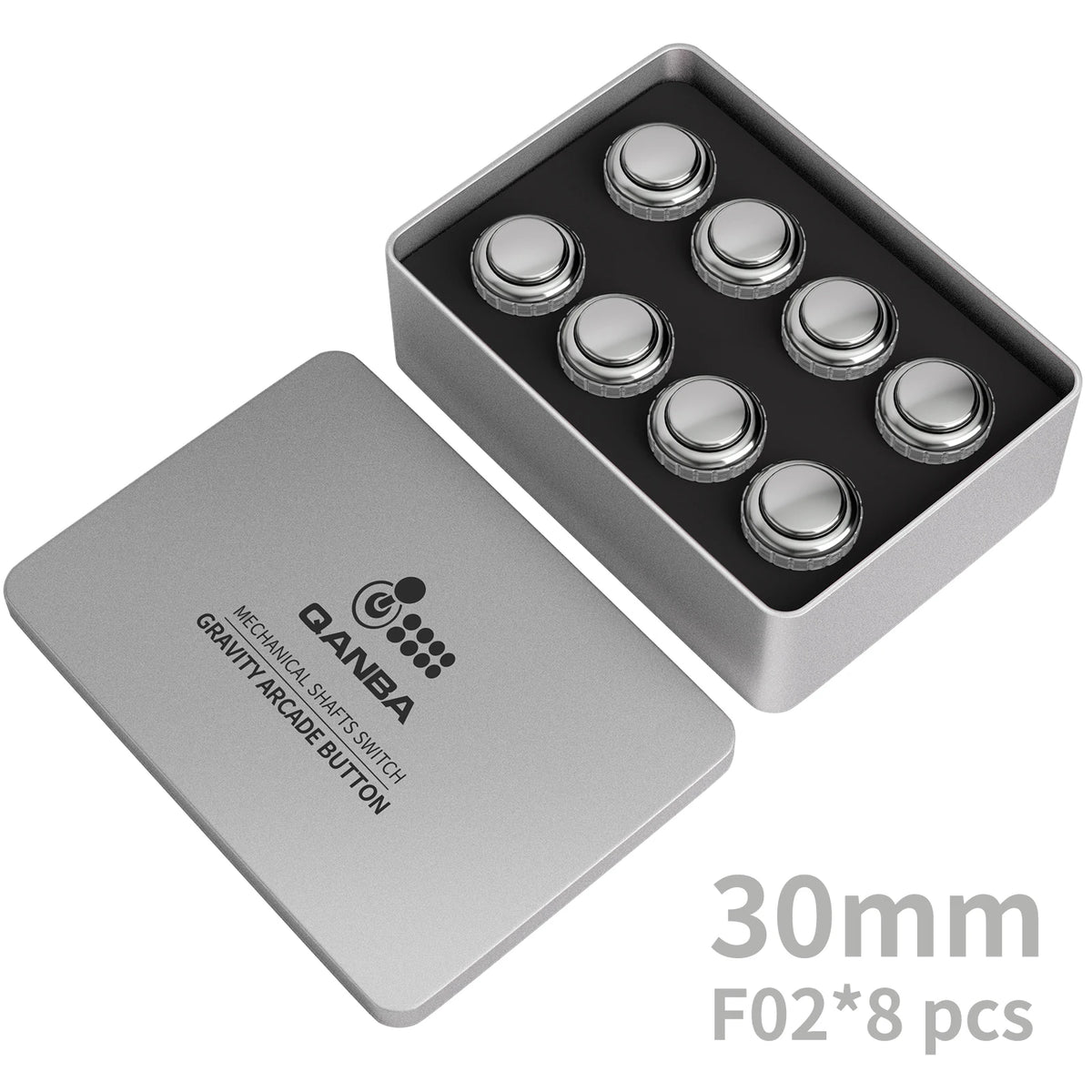 QANBA Gravity LX Arcade buttons metallic color 30mm Mechanical Pushbutton switch Arcade stick accessory DIY parts (8Pcs)
