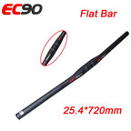 EC90 Carbon Fiber Bicycle Handlebar Ultralight 25.4/31.8mm MTB Handlebar 660/680/700/720/740/760mm Flat/Riser Bar Bike Part