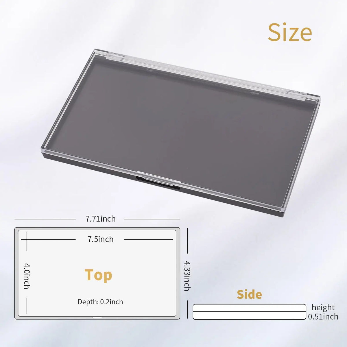 Magnetic Makeup Palette with Clear Top, 3Pack Empty Eyeshadow Dispensing Storage Box with 20Pcs Adhesive Metal Stickers
