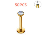 10/50PCS G23 Titanium Internal Thread Cup Shaped Ear Cartilage Nail Simple And Fashionable Perforated Jewelry Ear Nail Lip Nail