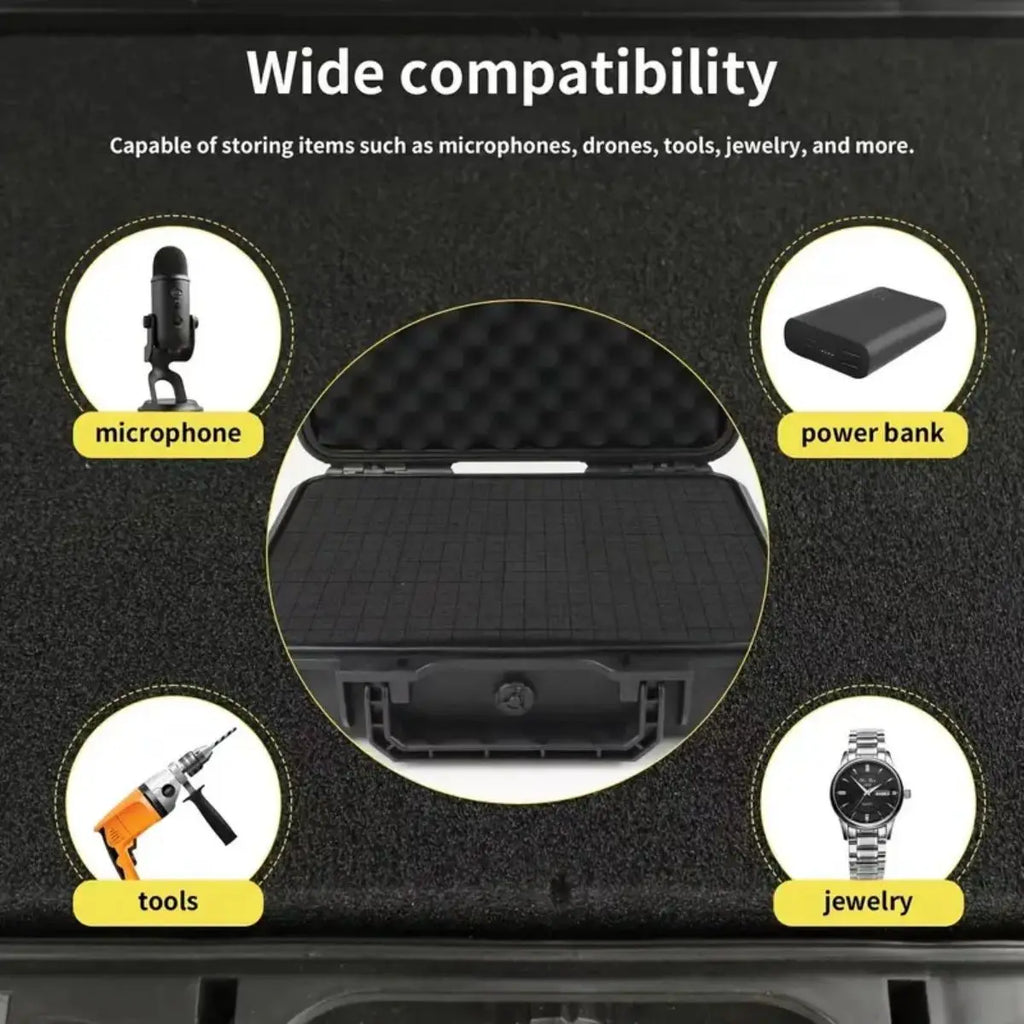Waterproof Hard Box, Industrial Handy Storage Organizer Multipurpose Storage Container Durable Plastic Box for Tool & Instrument