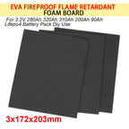 10pcs Adhesive EVA Foam Board Insulation 3mm Thickness 203*172mm for 3.2V 280Ah 320Ah 310Ah 90Ah Lifepo4 Battery Pack Diy Use