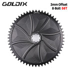 GOLDIX 8-Bolt Bicycle Chainring Wide and Narrow Teeth AERO Chainring CNC Hollow Cutting Machining for SRAM 8Bolt Crankset