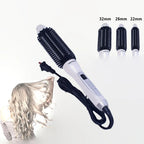 22/26/32mm Multifunction Straightener & Curler Comb Tourmaline Ceramic Simply Round Hot Brush LCD Display Salon Style Curly Tool