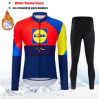 Warm Winter Thermal Fleece Cycling Jersey Sets Men Outdoor Riding MTB Ropa Ciclismo Bib Pants Set Pro Team Cycling Clothing 2025