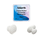 50Pcs/Box Dental Orthodontic Lingual Buttons Metal Bondable Monoblock Mesh Hole Base Composite Buttons Dentistry Accessories