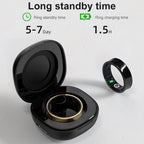 R09 Smart Ring with Charging Case, Heart Rate SpO2 Temp Monitor, 5ATM, Android iOS