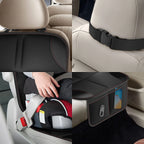 Car Seat Protector Cover for Child Baby Pet Universal Fit Non-Slip Waterproof Anti-Scratch Stain Resistant with Storage Pockets