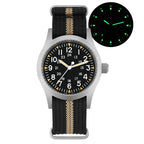 Militado Ml05 Vintage Field Watch VH31 Sweep Second Quartz Movement Sapphire Crystal High Clear AR Coating Luminous 38Mm Watches