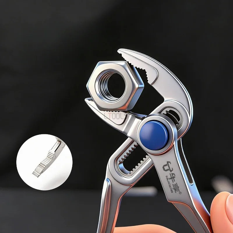Multifunctional Mini Water Pump Plier Industrial Grade 5Inch Adjustable Pipe Wrench Universal Maintenance Installation Hand Tool