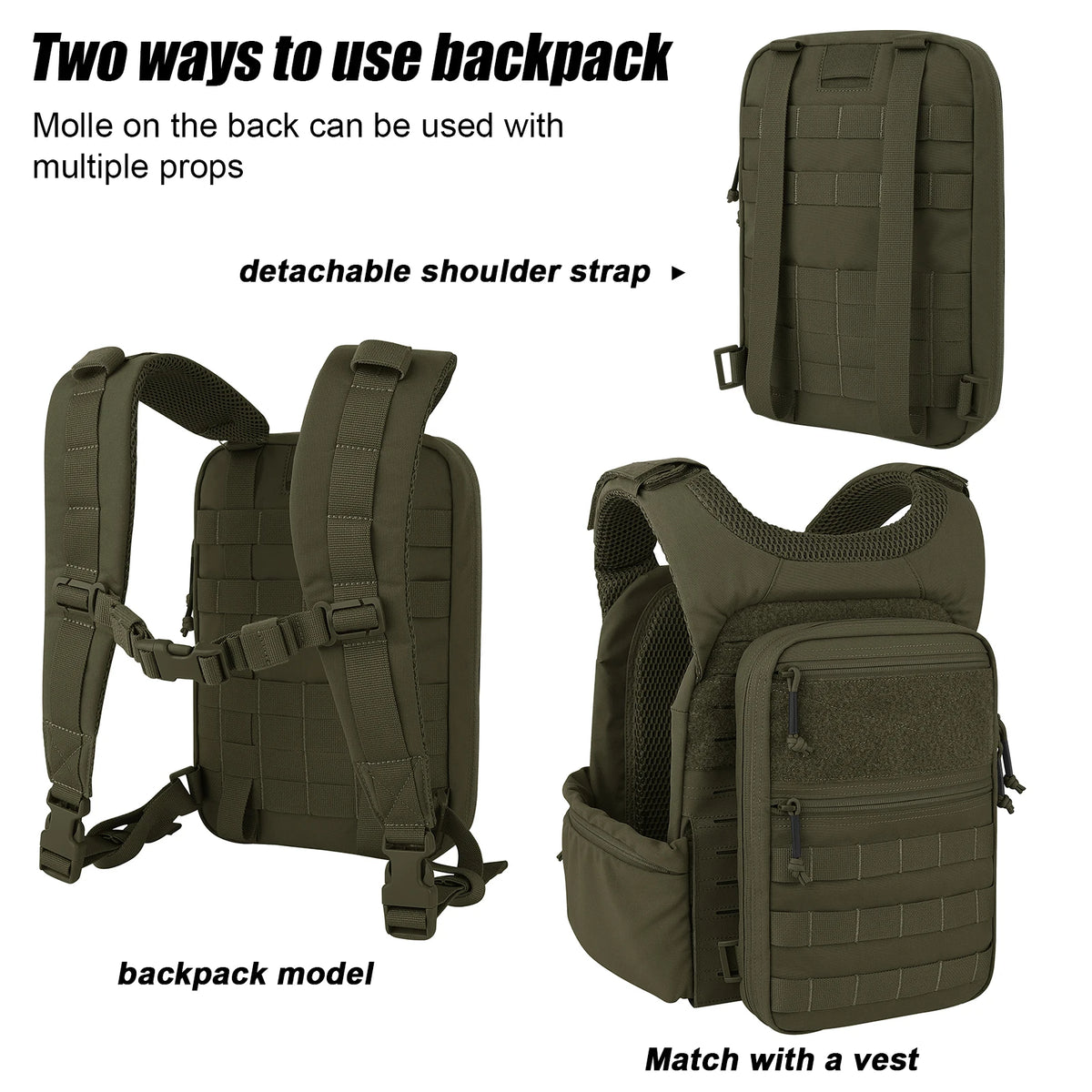 KRYDEX 500D Tactical 50 oz Hydration Backpack Modular 1.5L Water Bladder Bag Pack Hunting Outdoor Hiking Accessories