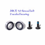 Funsea BMX bike crankset kit 145mm chromoly arms with chainring, black, BB30