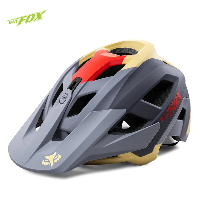 BATFOX MTB Cycling Helmet with GoPro Mount, Comfort Liner, M/L 55-62cm, Multi-Color