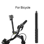 Motorcycle Bike Selfie Stick for INSTA360 X2/X3 Handlebar Mount Camera Bracket 27.9cm-113.5cm Adjustable Length 1/4 Inch Screw