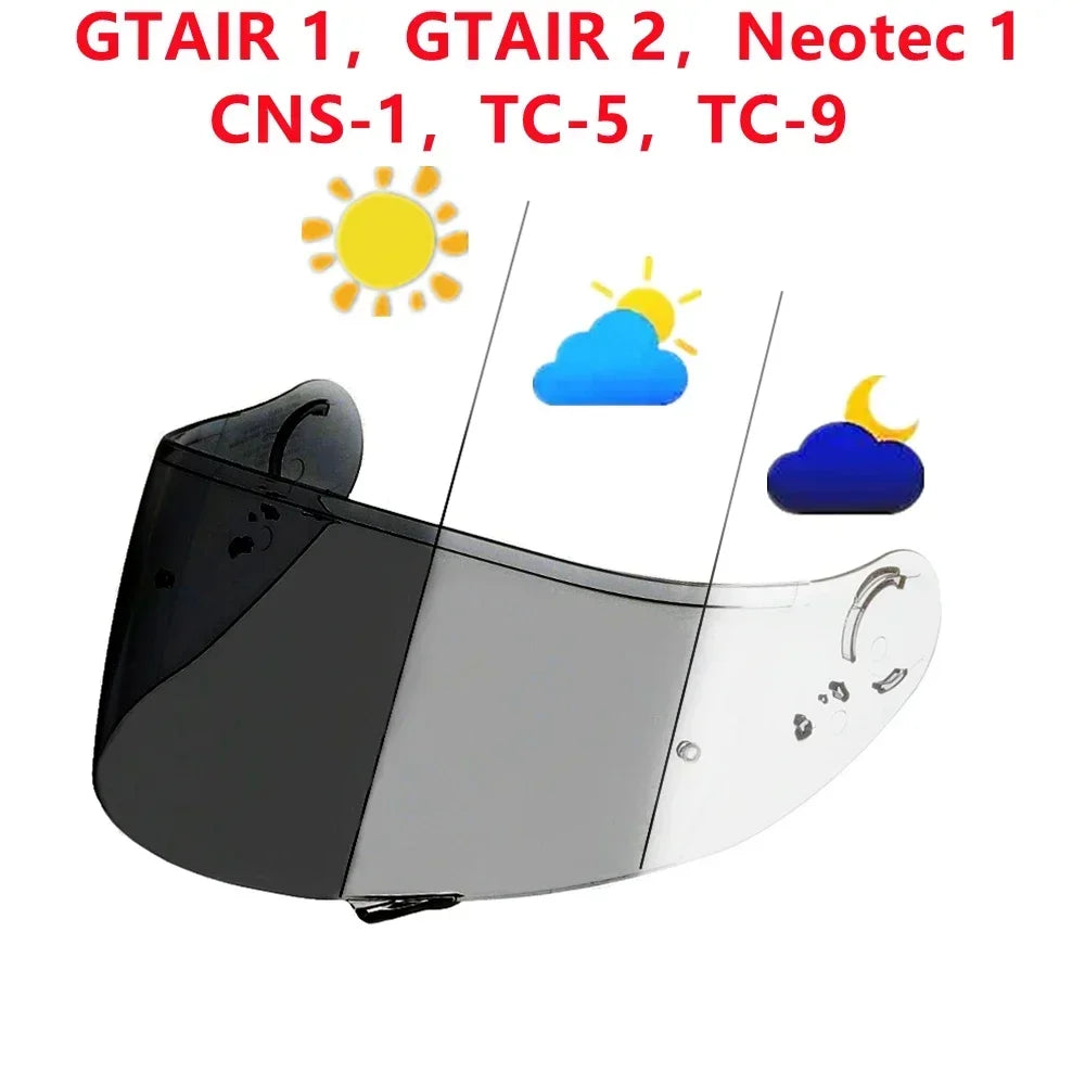 Shoei CNS-1 Helmet Visor Lens for GT-Air/GT-Air 2/Neotec - Clear/Smoke/Revo Options