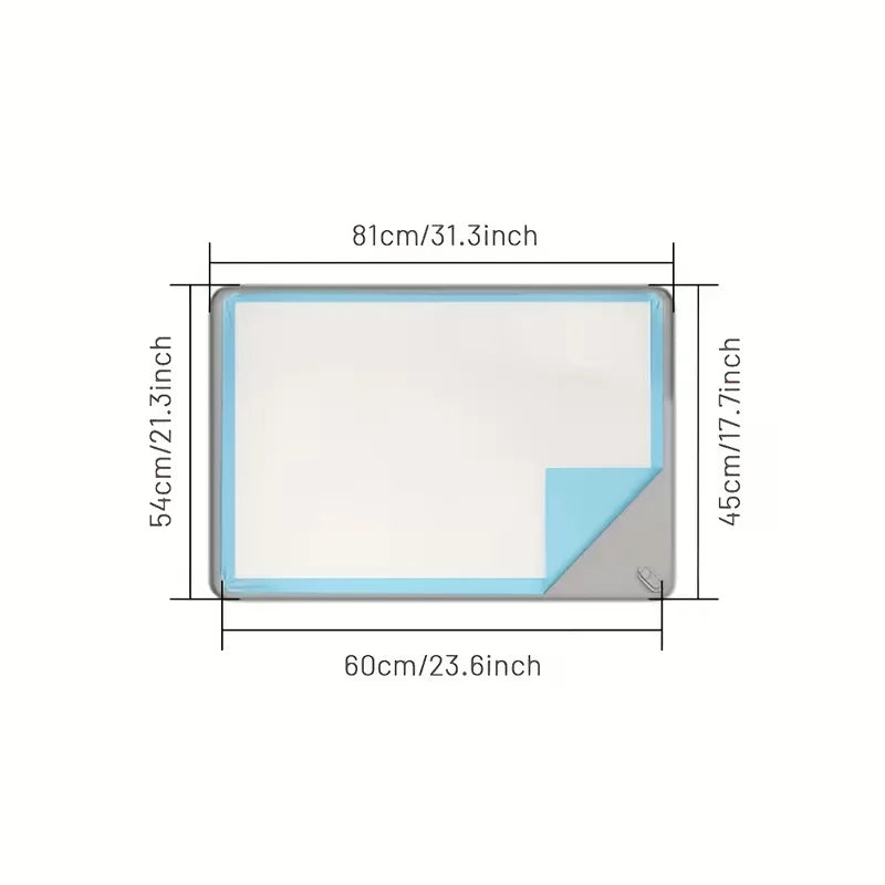 Multi-Size Pet Training and Urine Barrier Pad, Silicone Non-Slip Dog Potty Tray with 8 Support Clips