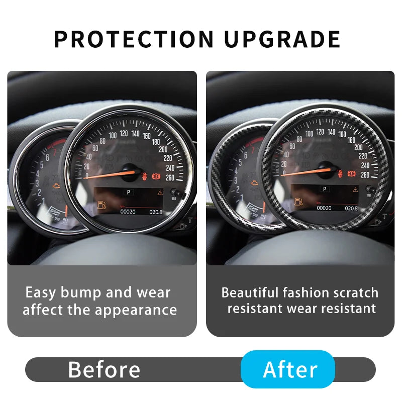 Car Tachometer Decoration Ring For Mini Cooper S F56 F55 F54 F60 Clubman Countryman Dashboard Panel Frame Cover Trim Accessories
