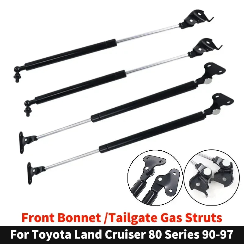 2Pcs Car Bonnet Front Hood Gas Strut Tailgate Shock Springs Damper Lift Supports Rod For Toyota Land Cruiser 80 Series 1990-1997