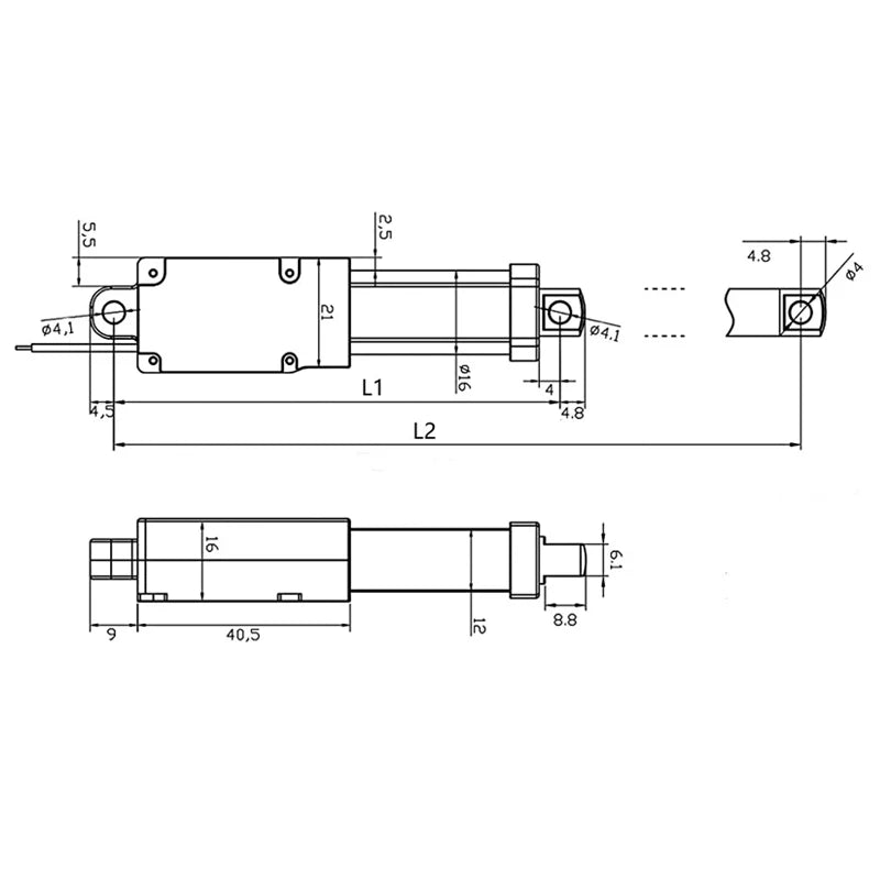 High quality 6V 12V 24V DC Micro new linear actuator DC motor 30/50/75mm 100mm 150mm stroke customized 188N force free shipping