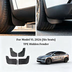 Mud Flaps For Tesla New Model YL 2026 TPE Front Rear Wheel Mud Flaps No Drilling All Weather Anti-Snow Anti-Sand Guard Protector