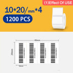 Niimbot  B1 White Sticker 3/5/10 Rolls Waterproof Paper Adhesive Label White Anti-Oil For B1 B21 Mini Thermal Printer Tape