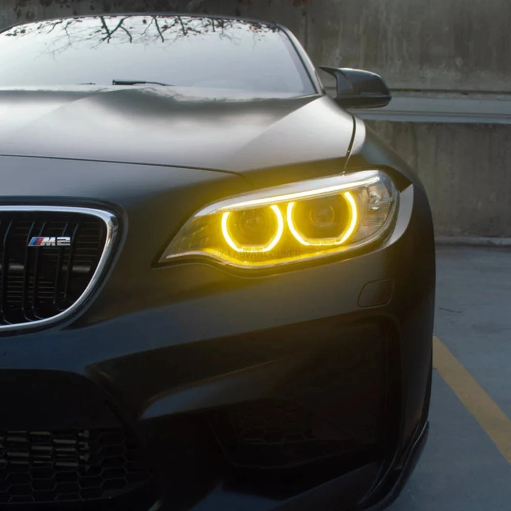 Amber Purple Yellow Blue Red DRL Angel Eyes For 2014-2017 BMW 2 Series M2  F87 F22 F23 220i 228i M240i Xenon Headlight Daylight