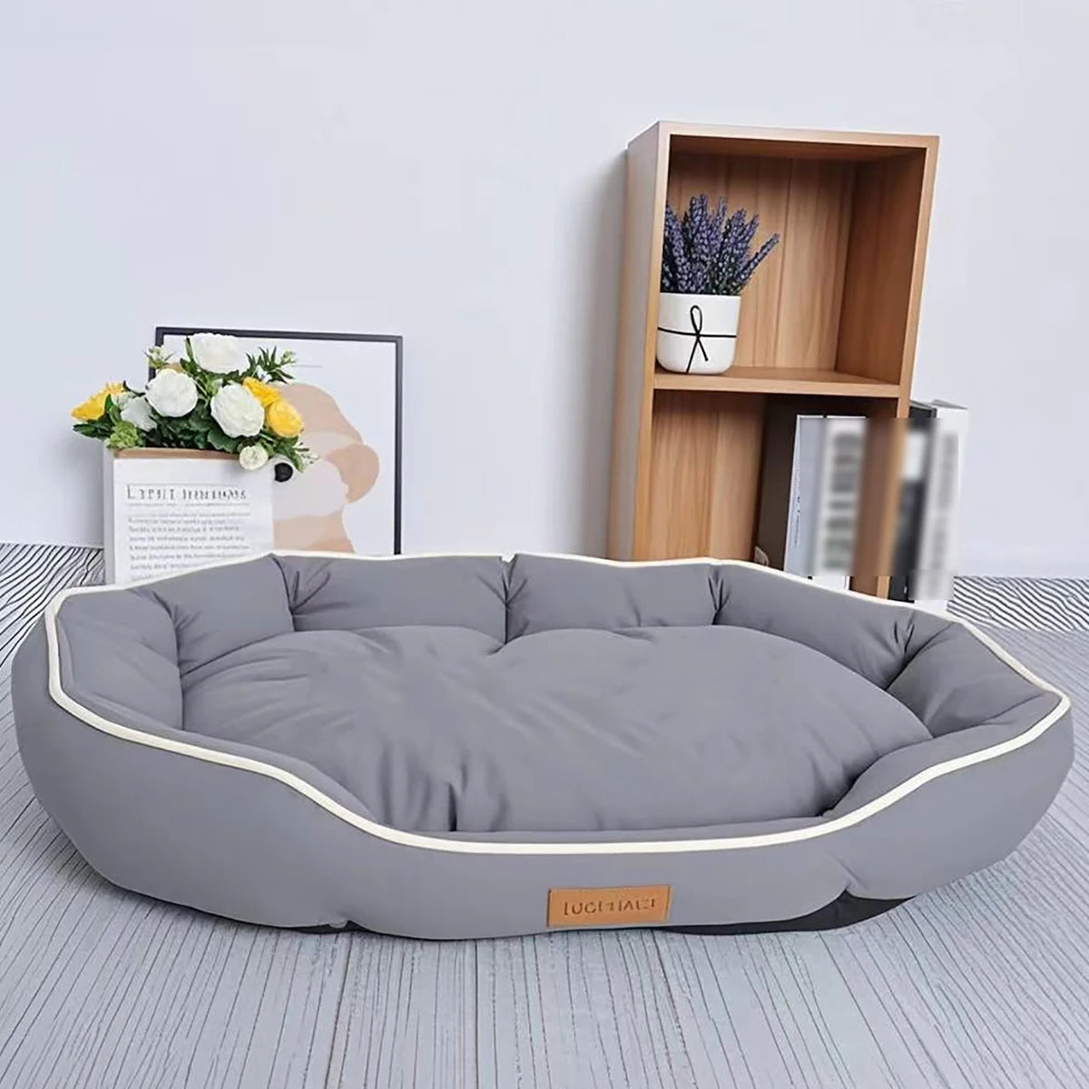 B-Square Anti-Slip Pet Bed Cushion for Small Dogs & Cats, Breathable Soft, Cream/Gray/Green/Pink
