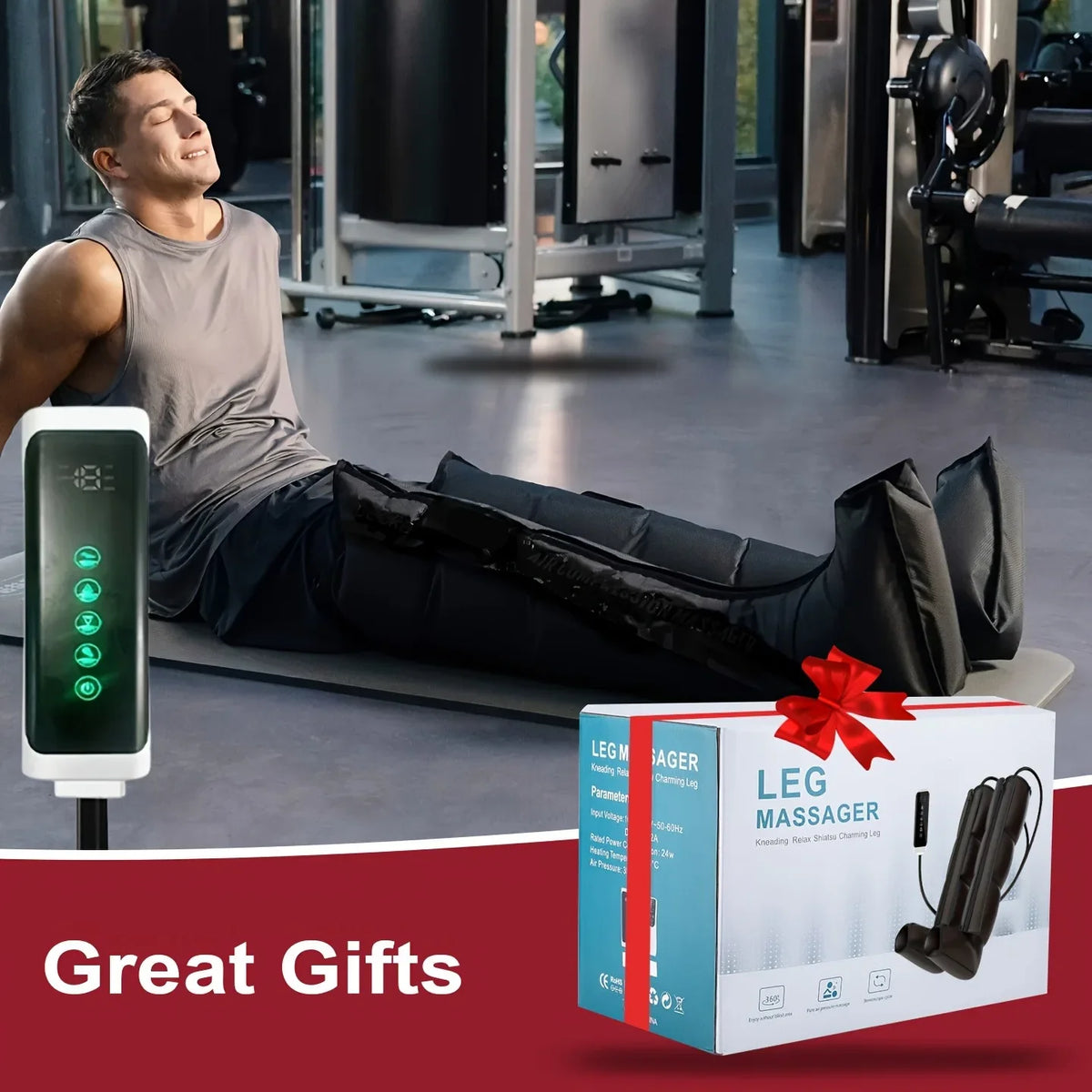 Air Compression Massage Boots Leg and Foot Massager, Long or Short, AU/EU/UK/US Plug