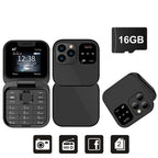 SERVO i16 Pro 4G LTE Mini Flip Mobile Phone Dual SIM Standby Call Recording Speed Dial FM Radio Blacklist Small Fold Cellphones