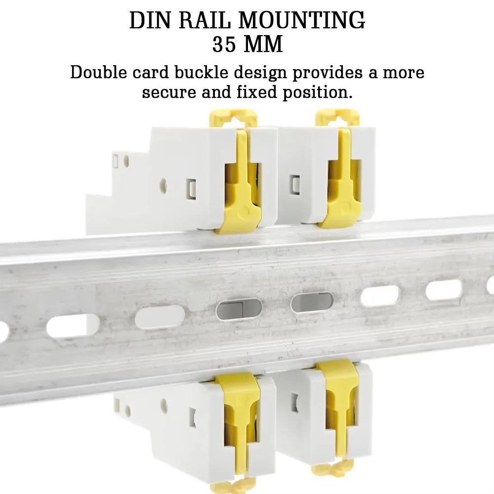 18MM Din Rail Mount Single Three Phase Voltage Meter AC 80-500V Modular Voltmeter Gauge Indicator LED Digital Display Detector