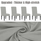 4Pc Set High Stretch Dining Chair Cover Elastic Slipcover Removable Non Slip Seat Protector for Living Room Home Kitchen Wedding