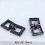 1 Pcs Wholesale Micro-set Square Necklace Bracelet Clasp Jewelry Accessories Full Zirconium Connecting Clasp DlY Accessories