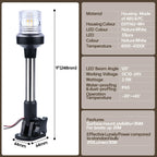 LED Fold Down Navigation Light, Sailing Signal Lamp, Marine Boat, Yacht Accessories, 12V, 25cm