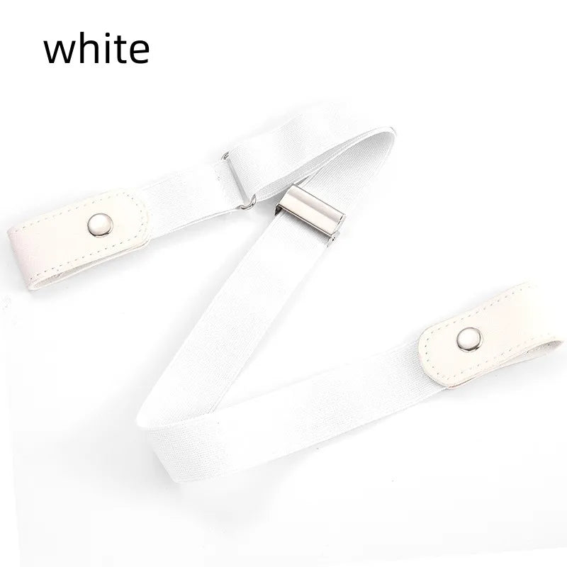 New 4/3/2/1PC Stretch Elastic Waist Band Invisible Belt Buckle-Free Belts for Women Men Jean Pants Dress No Buckle Easy To Wear