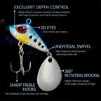5/6pcs Mini VIB With Spoon Fishing Lures 6g 10g 17g 25g 2cm Lure Fishing Tackle Pin Crankbait Vibration Spinner Sinking Bait