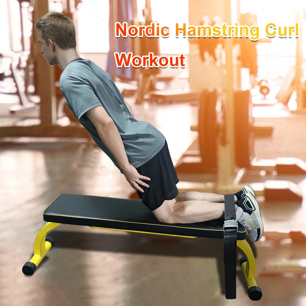 Nordic Hamstring Curl Strap with Quick-Release Buckle Leg Gym Seatbelt – Adjustable for Nordic Curls Beach Leg Extensions
