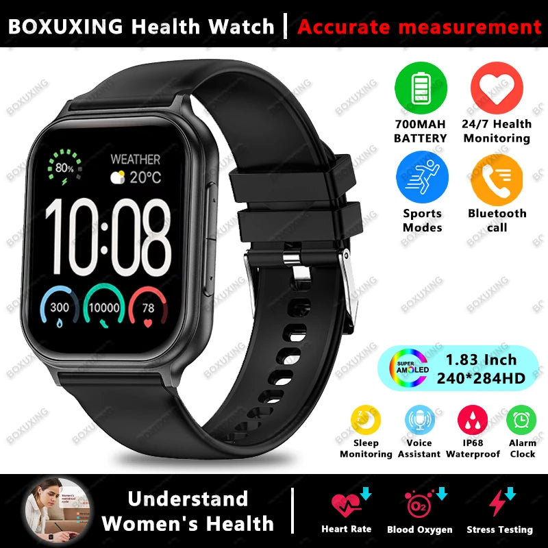 2026 New Bip 6 Pro Sports Smart Watch Men 700 MAH Fitness Track IP68 Waterproof Heart Rate GPS Track Bluetooth Call Smartwatches