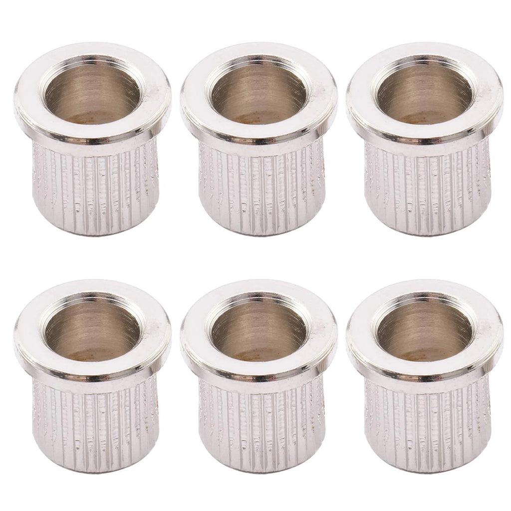 Musiclily Pro Steel Big Lip Style Guitar String Through Body String Ferrules for Tele/Hardtail ST Electric Guitar (Set of 6)
