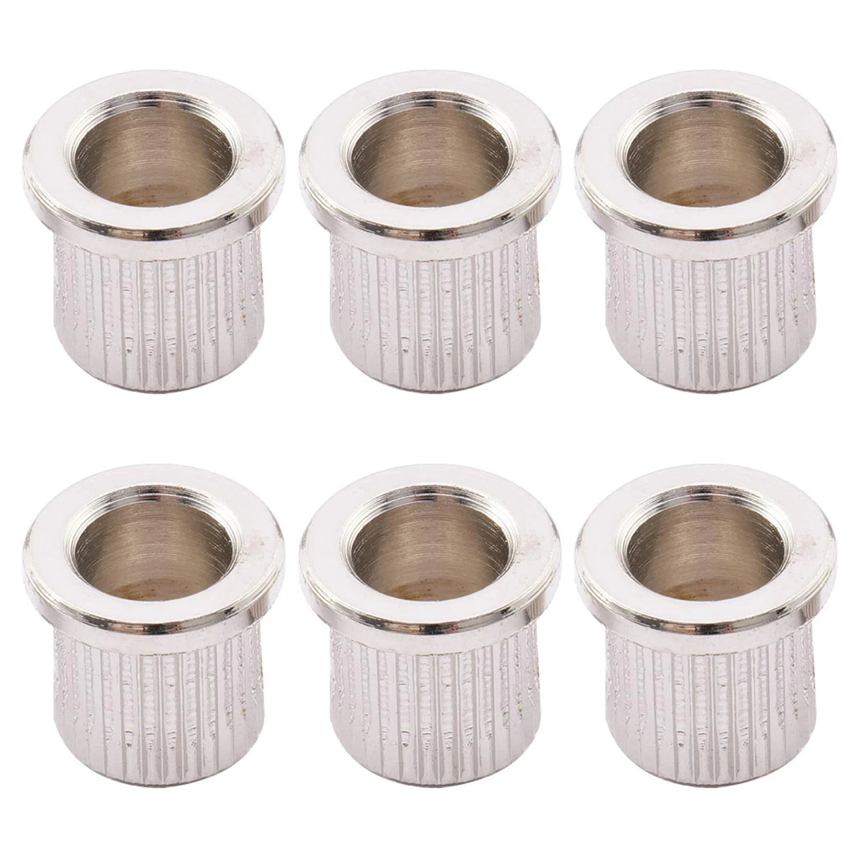 Musiclily Pro Steel Big Lip Style Guitar String Through Body String Ferrules for Tele/Hardtail ST Electric Guitar (Set of 6)