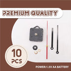 Exquisite- 10pcs DIY Clock Movement Mechanism Silent Quartz Wall DIY Clock Hands Kit Repair Replacement Tool Parts