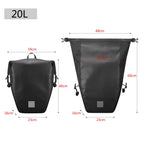 SAHOO 10L / 20L Waterproof Cycling Trunk Bag Large Capacity Bicycle Rear Rack Bag Bike Pannier Travel Bag Mtb Bike Accessories
